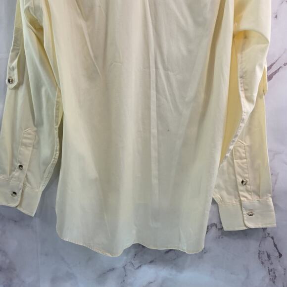 Vintage Button Shirt Mens Large Yellow Safari Pima Long Sleeve St John Bay - Picture 7 of 13